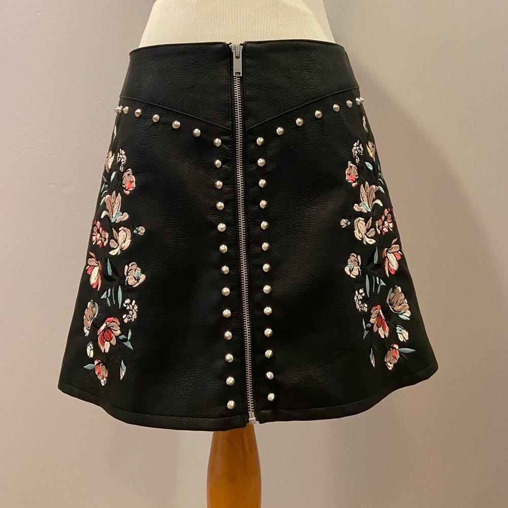 Faux Leather Skirt
